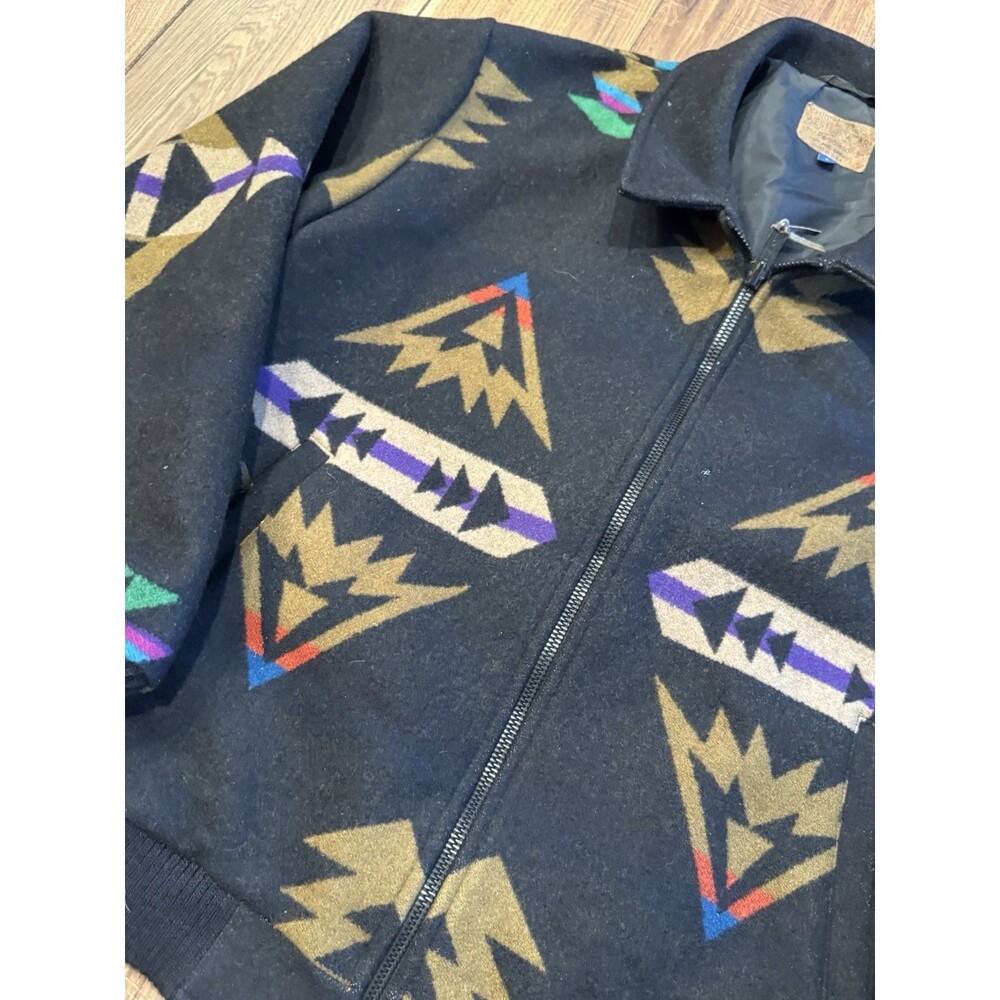RARE Vintage Pendleton High Grade Western Wear Aztec Wool Jacket Size L - Picture 2 of 8
